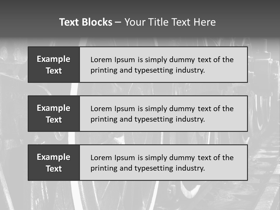 Locomotive Wheel Railway PowerPoint Template
