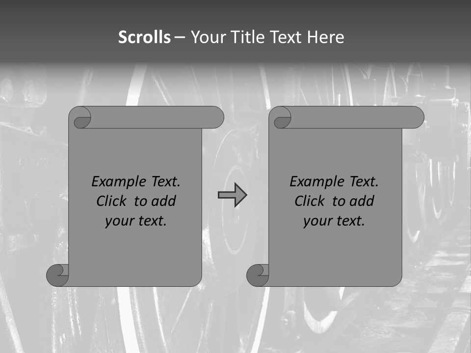 Locomotive Wheel Railway PowerPoint Template