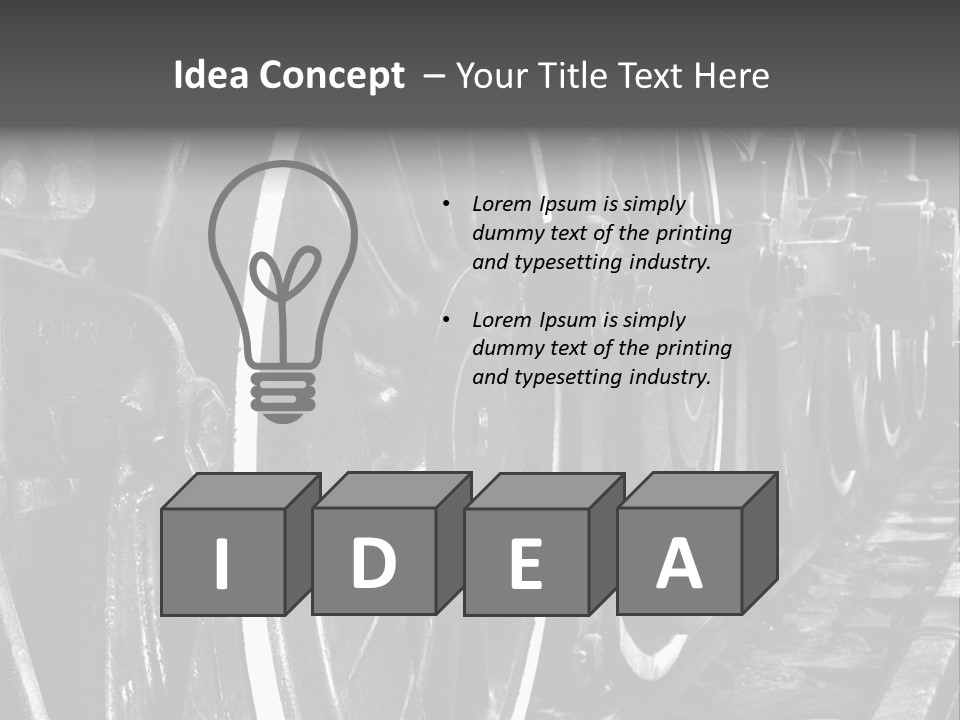 Locomotive Wheel Railway PowerPoint Template