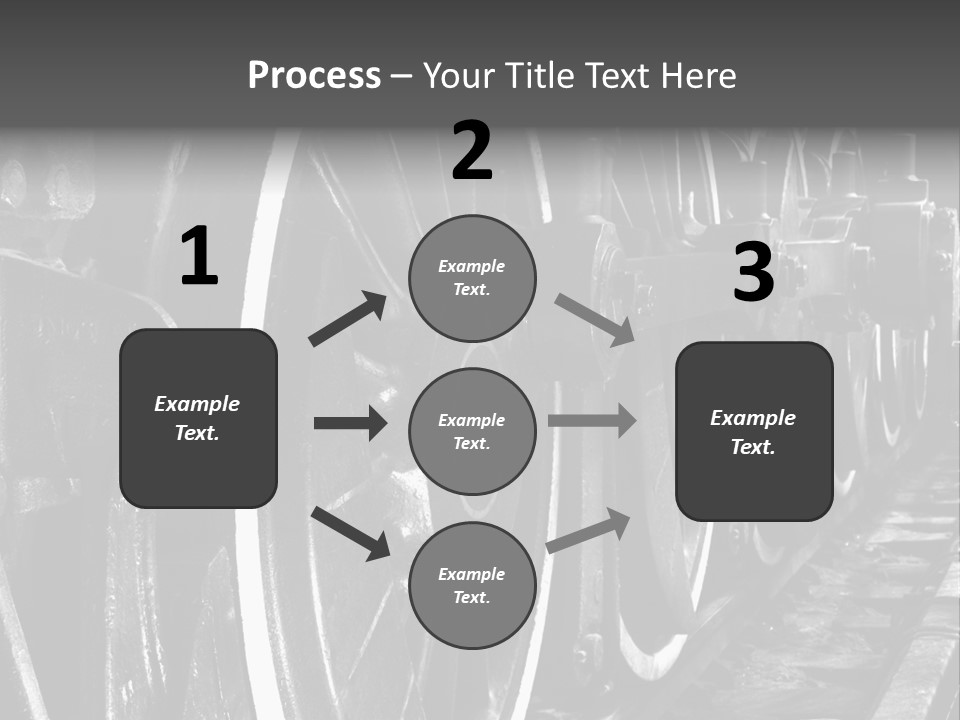 Locomotive Wheel Railway PowerPoint Template