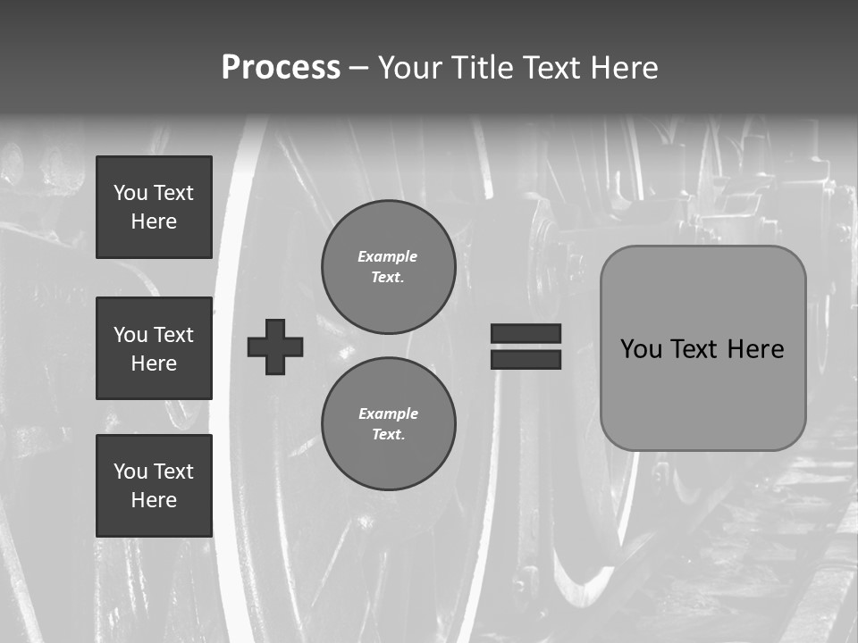 Locomotive Wheel Railway PowerPoint Template