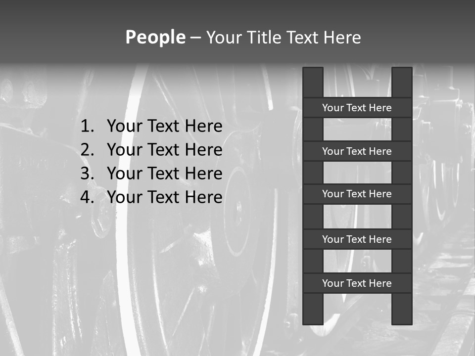 Locomotive Wheel Railway PowerPoint Template