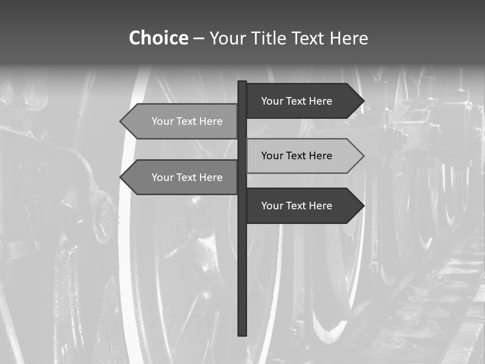 Locomotive Wheel Railway PowerPoint Template