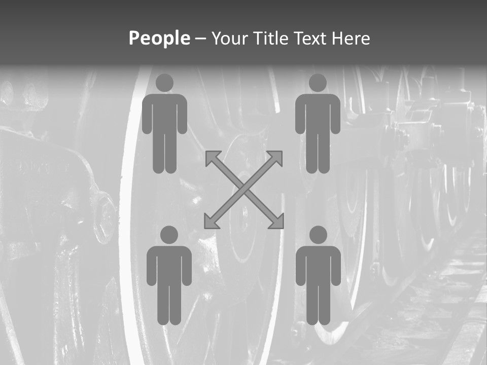 Locomotive Wheel Railway PowerPoint Template