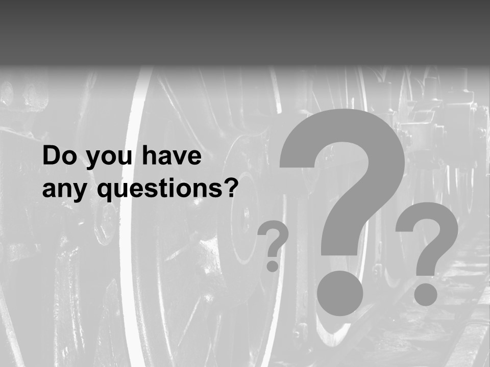 Locomotive Wheel Railway PowerPoint Template