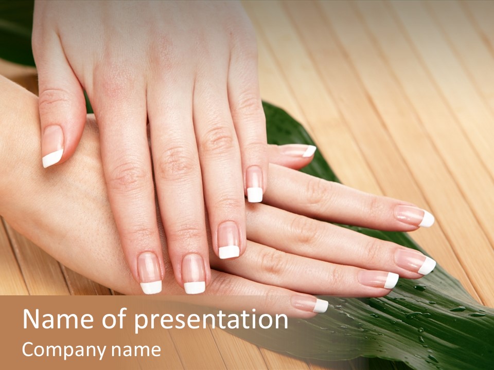 Fingernail Nail Female PowerPoint Template