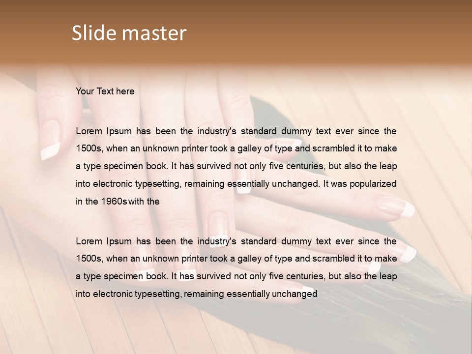 Fingernail Nail Female PowerPoint Template