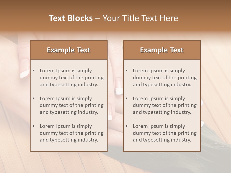 Fingernail Nail Female PowerPoint Template