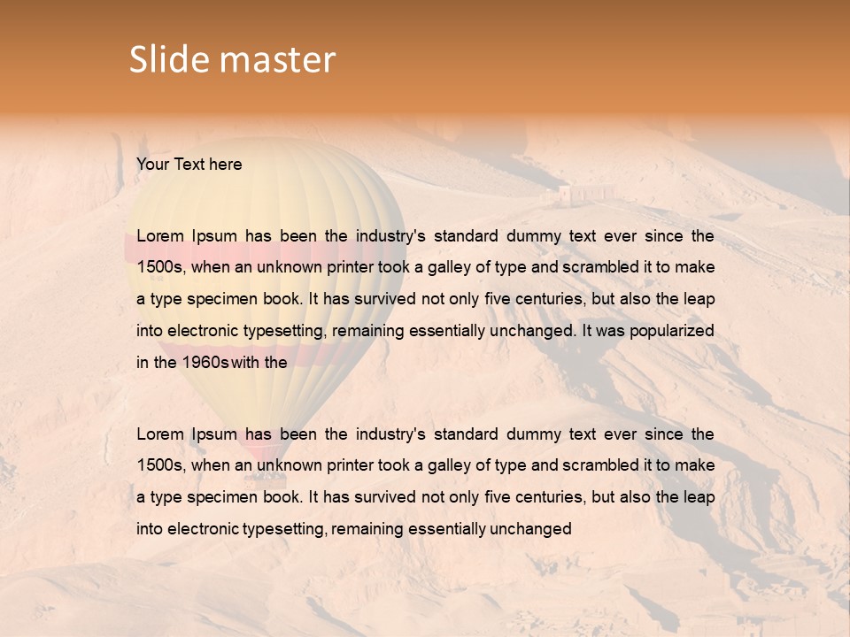 Ballooning Leisure Egypt PowerPoint Template