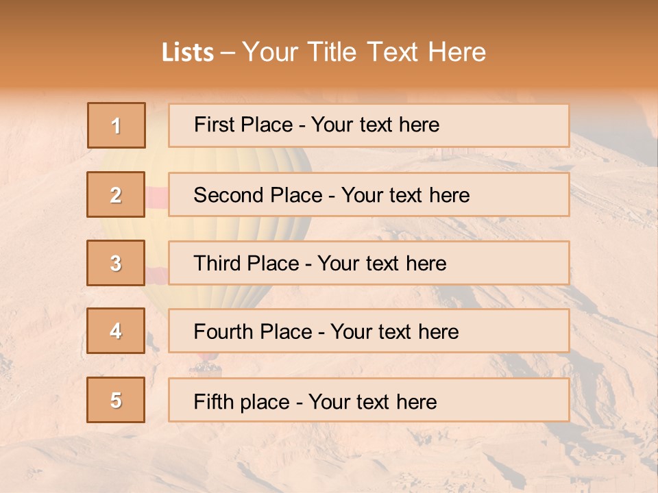 Ballooning Leisure Egypt PowerPoint Template
