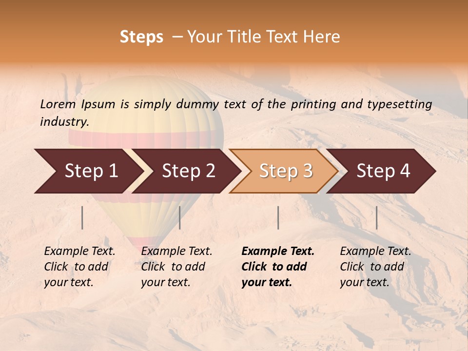 Ballooning Leisure Egypt PowerPoint Template