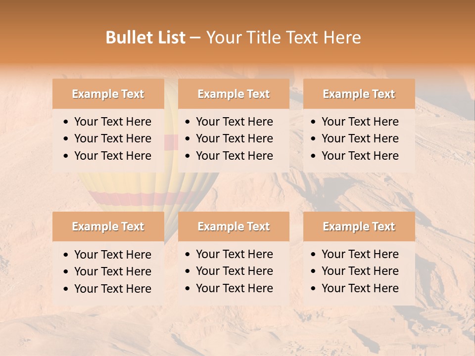 Ballooning Leisure Egypt PowerPoint Template