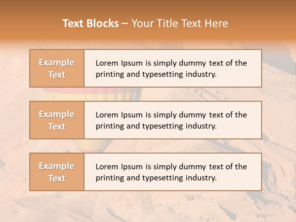 Ballooning Leisure Egypt PowerPoint Template