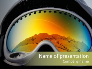 Mountain Glass Mirror PowerPoint Template