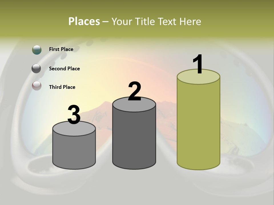 Mountain Glass Mirror PowerPoint Template
