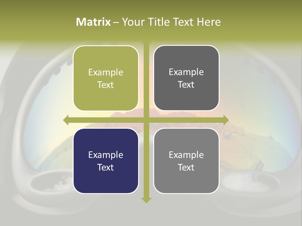 Mountain Glass Mirror PowerPoint Template