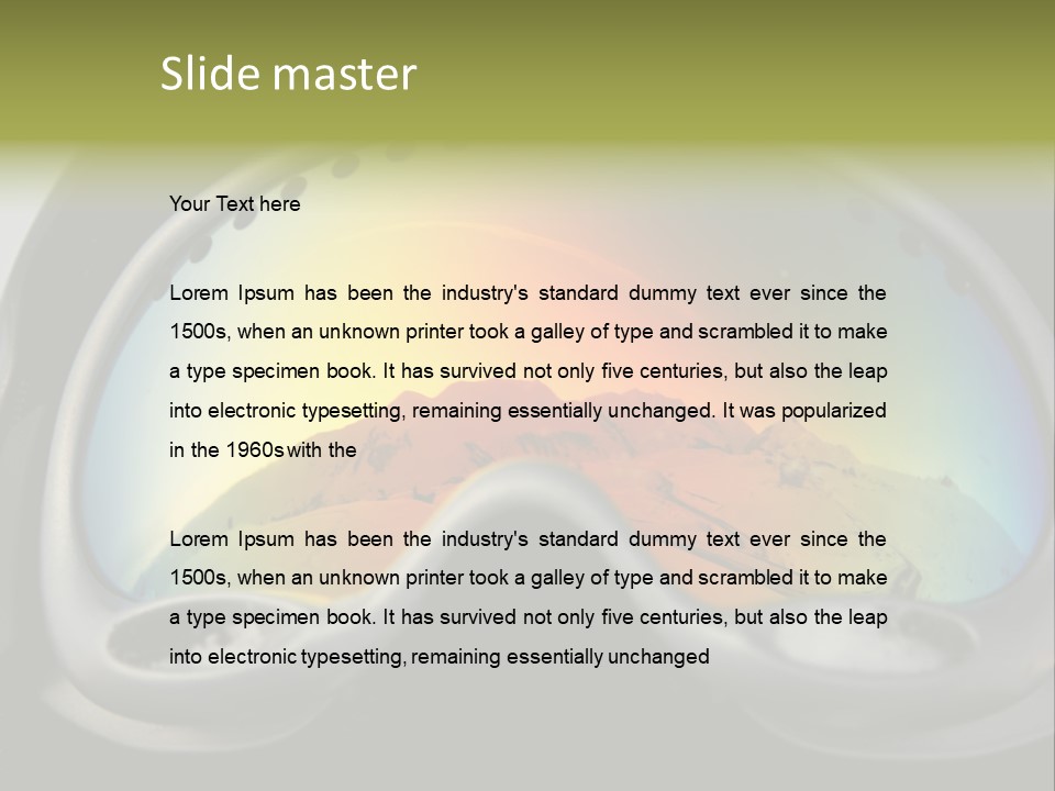 Mountain Glass Mirror PowerPoint Template