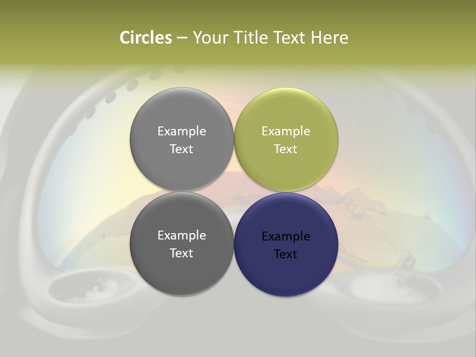 Mountain Glass Mirror PowerPoint Template