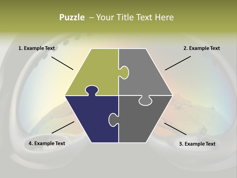 Mountain Glass Mirror PowerPoint Template