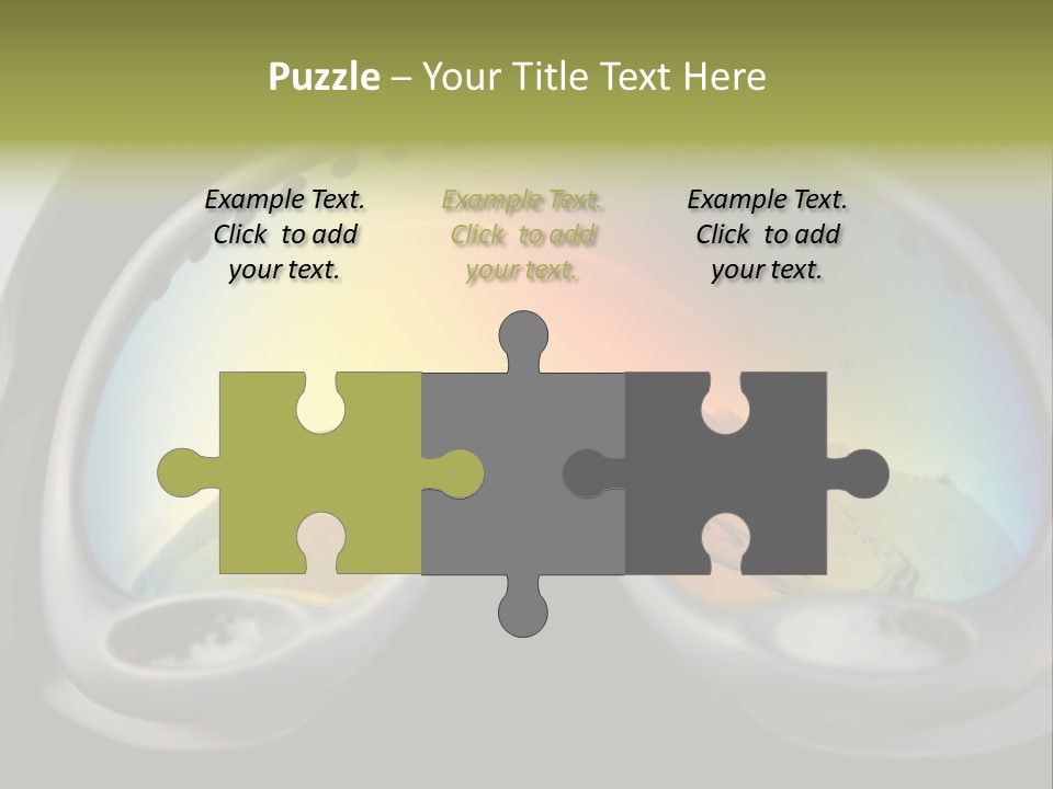 Mountain Glass Mirror PowerPoint Template