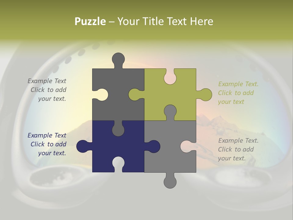 Mountain Glass Mirror PowerPoint Template