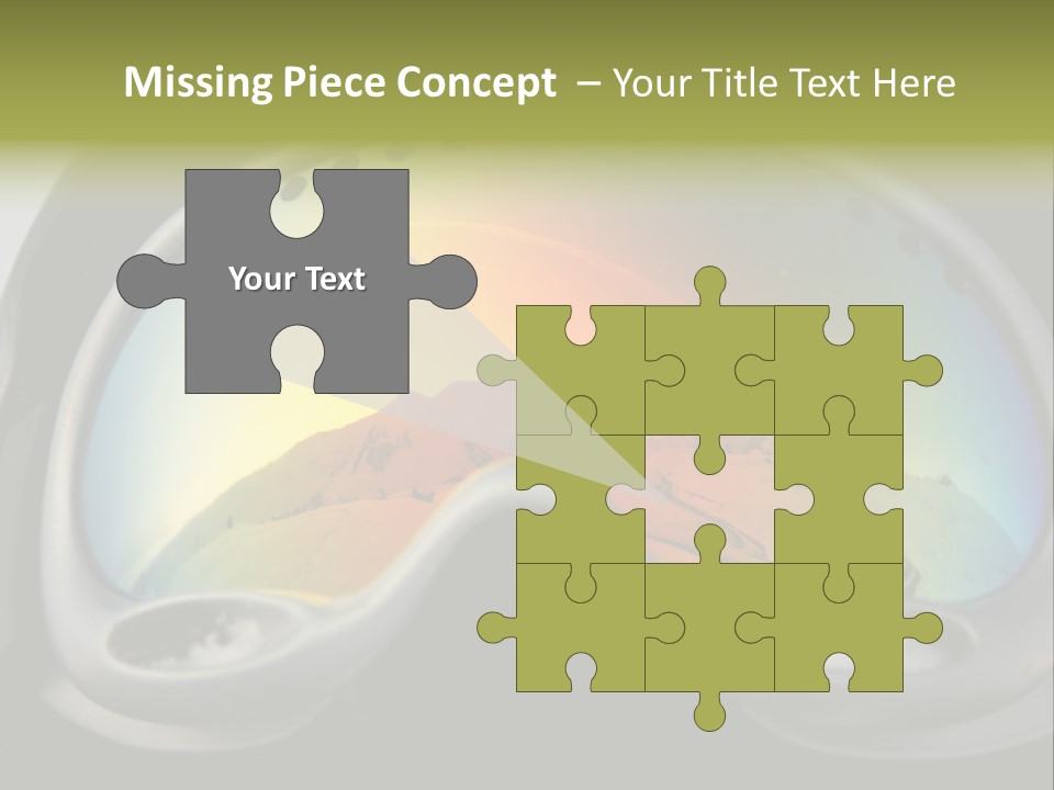 Mountain Glass Mirror PowerPoint Template