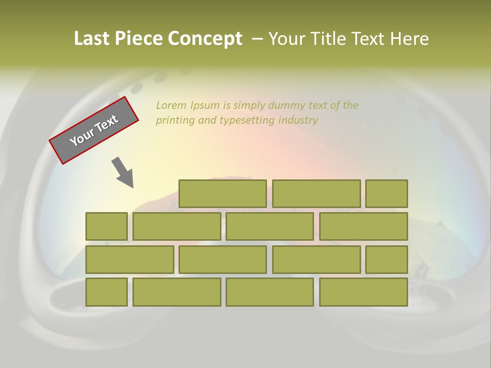 Mountain Glass Mirror PowerPoint Template