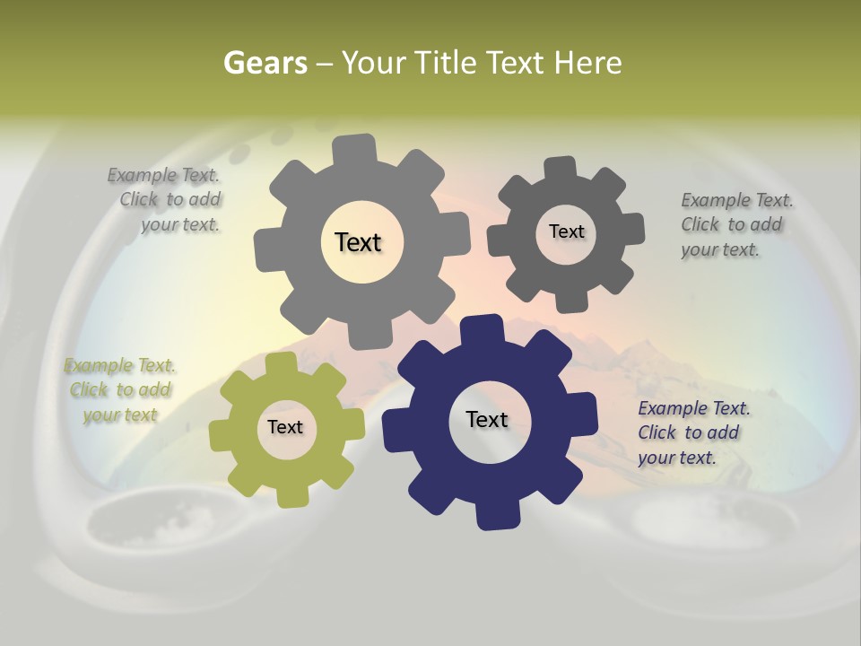 Mountain Glass Mirror PowerPoint Template
