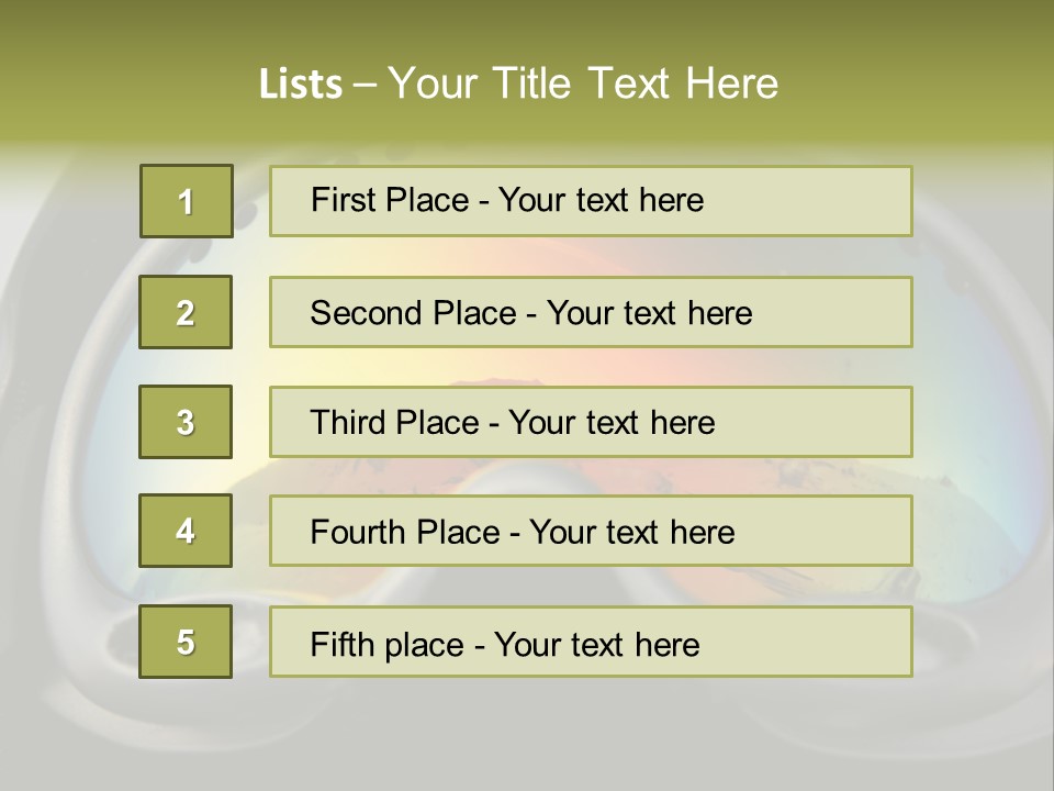 Mountain Glass Mirror PowerPoint Template