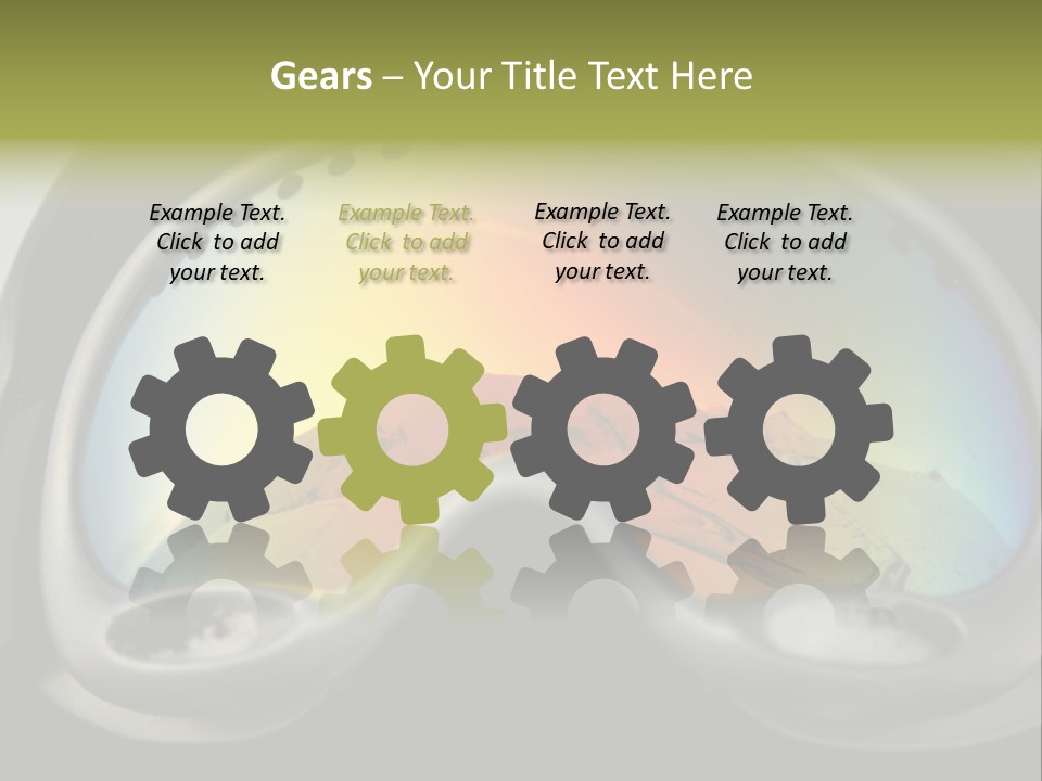 Mountain Glass Mirror PowerPoint Template