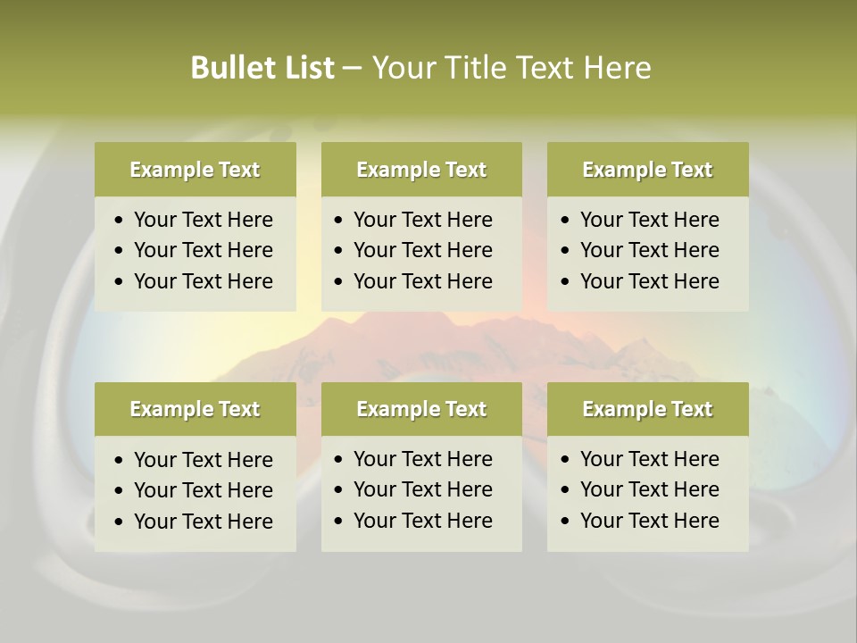 Mountain Glass Mirror PowerPoint Template