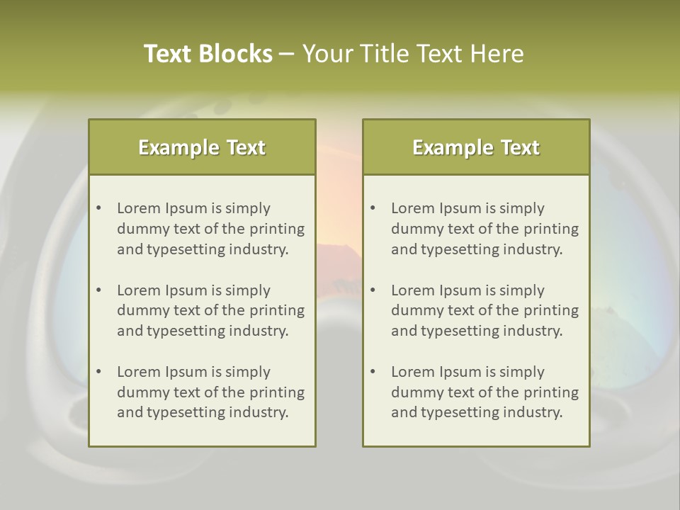 Mountain Glass Mirror PowerPoint Template