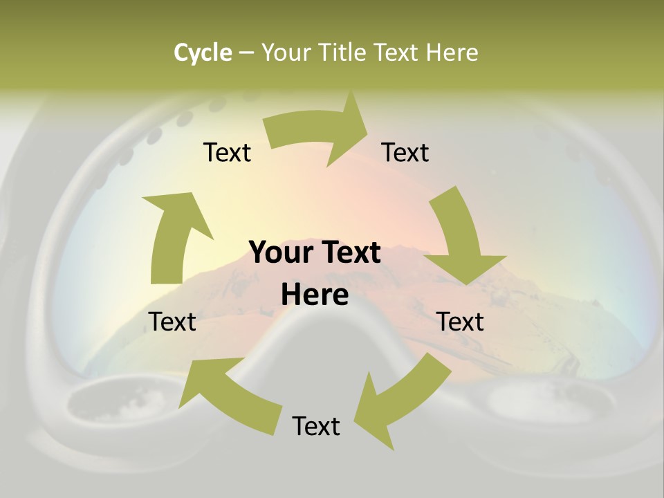 Mountain Glass Mirror PowerPoint Template