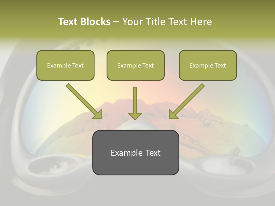 Mountain Glass Mirror PowerPoint Template