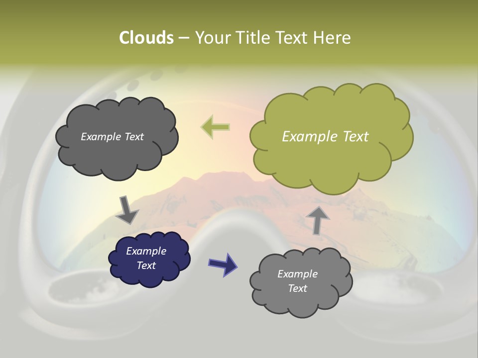 Mountain Glass Mirror PowerPoint Template