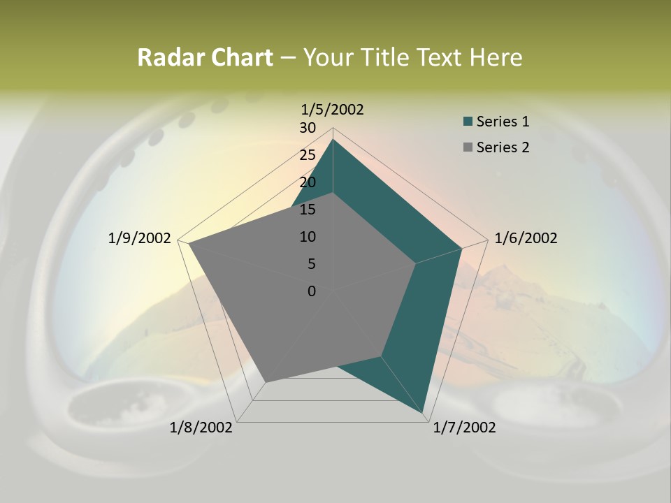Mountain Glass Mirror PowerPoint Template