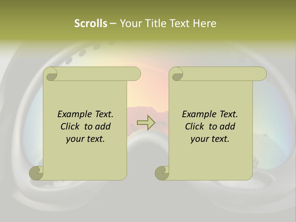 Mountain Glass Mirror PowerPoint Template