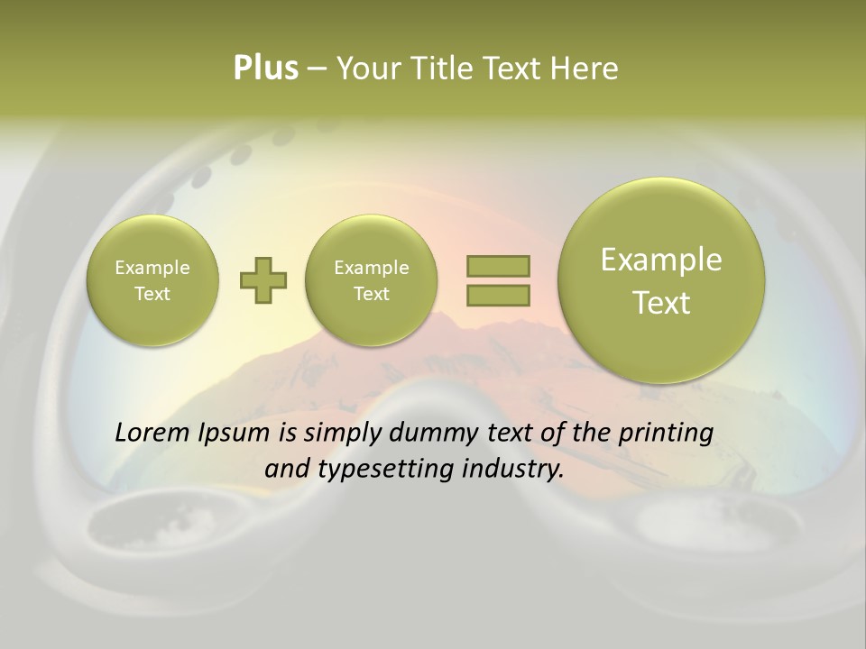 Mountain Glass Mirror PowerPoint Template