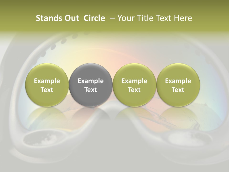 Mountain Glass Mirror PowerPoint Template