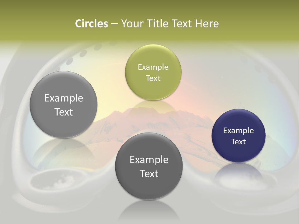 Mountain Glass Mirror PowerPoint Template