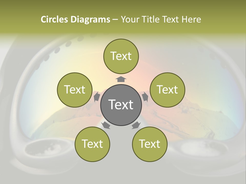 Mountain Glass Mirror PowerPoint Template