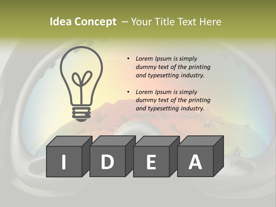 Mountain Glass Mirror PowerPoint Template