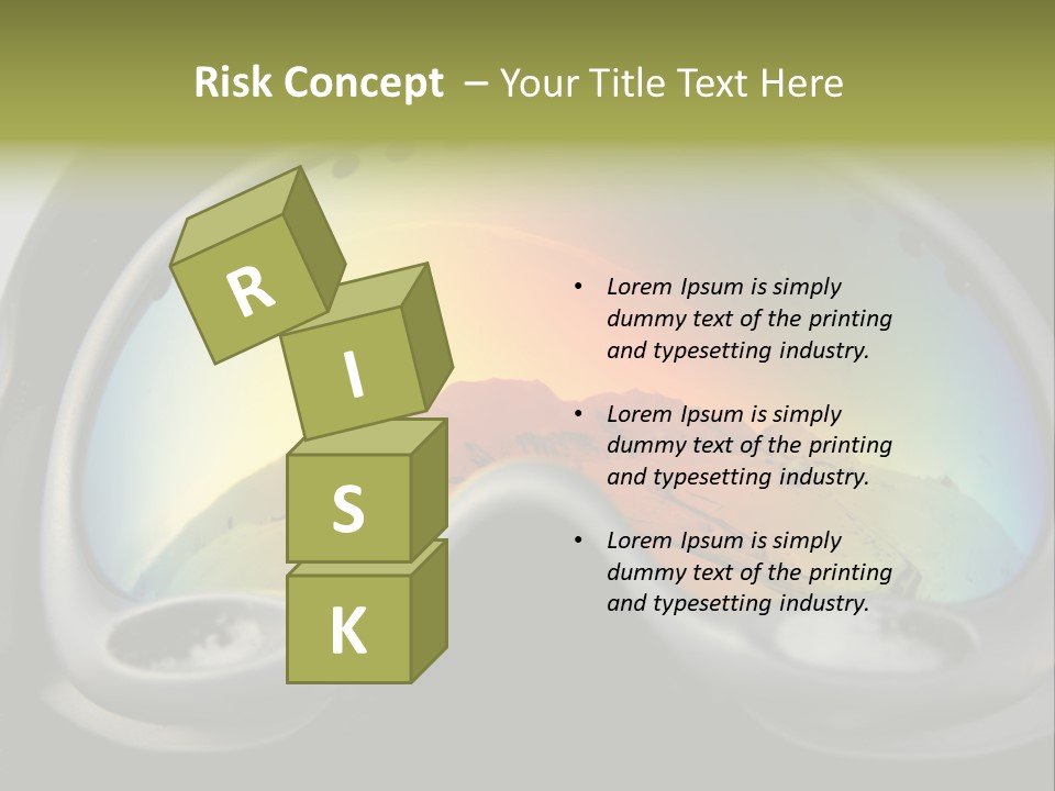 Mountain Glass Mirror PowerPoint Template