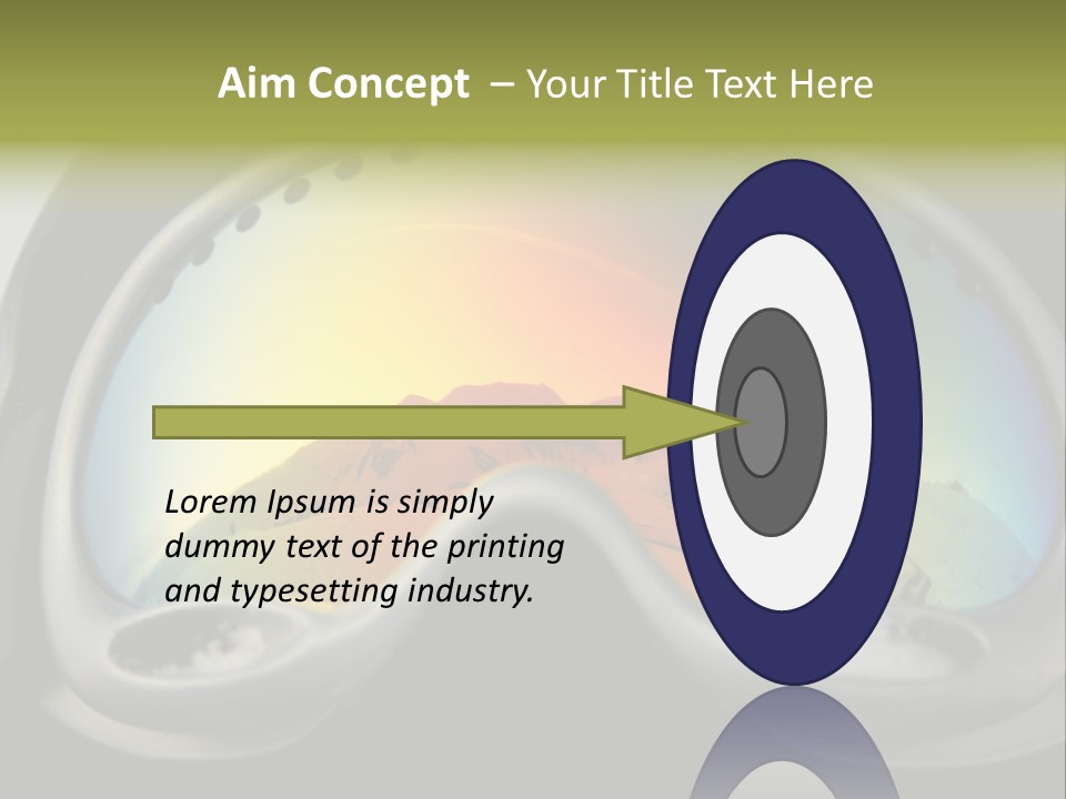 Mountain Glass Mirror PowerPoint Template