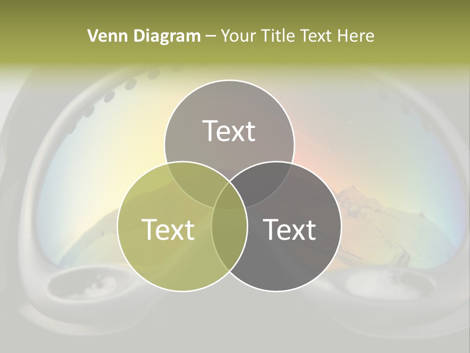 Mountain Glass Mirror PowerPoint Template