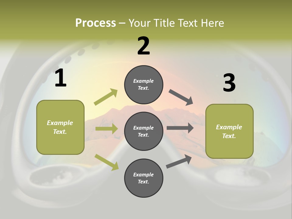 Mountain Glass Mirror PowerPoint Template