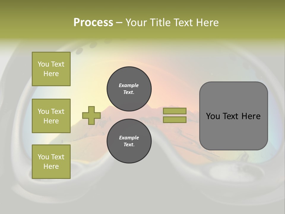 Mountain Glass Mirror PowerPoint Template