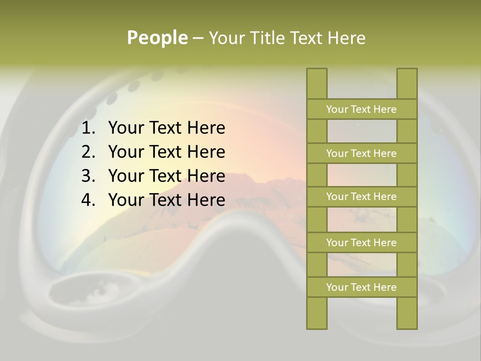 Mountain Glass Mirror PowerPoint Template