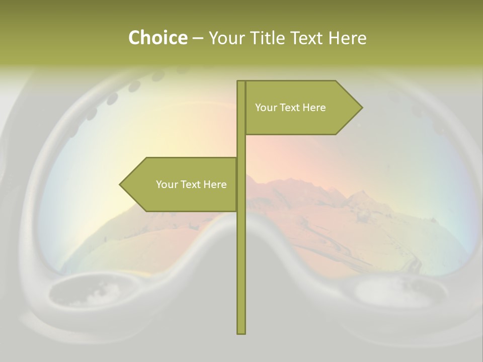 Mountain Glass Mirror PowerPoint Template