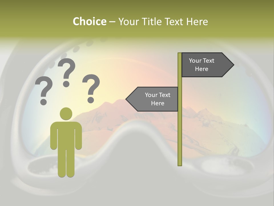 Mountain Glass Mirror PowerPoint Template